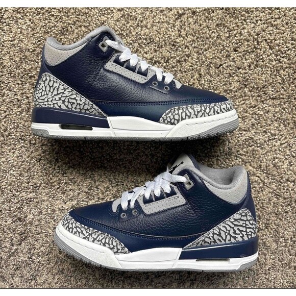 Nike Air Jordan 3 Retro Georgetown Size 5 Youth (Size 6.5 Women’s) - Picture 1 of 9